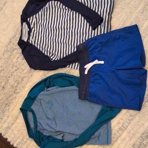 Blue and Teal Swim Set - XS - 5 / 6